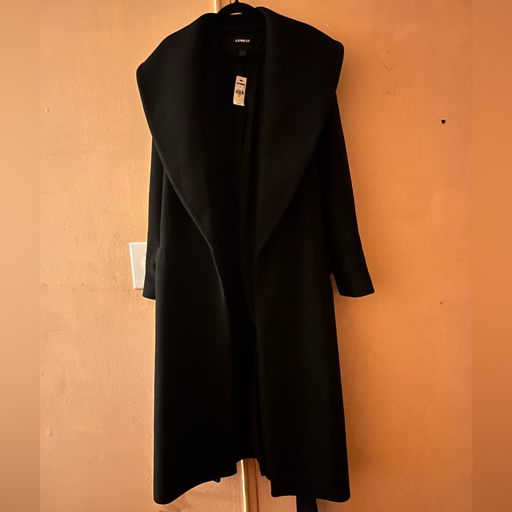 SHAWL LAPEL WRAP COAT